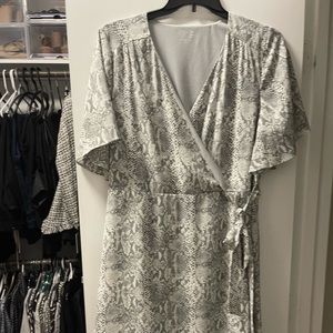 MIDI faux wrap dress